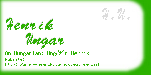 henrik ungar business card